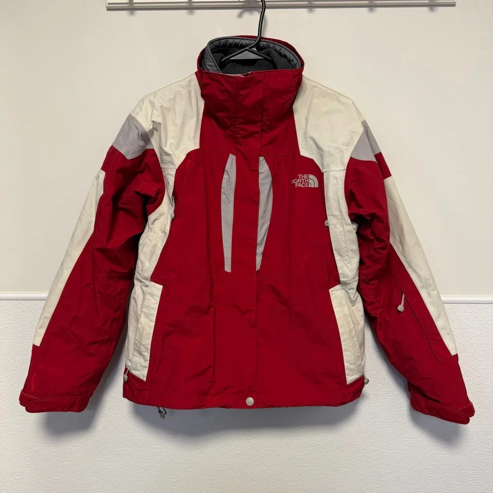 The North Face HyVent Ski Jacket Women's Size S Red 100% Nylon Full Zip no hood - Picture 14 of 16